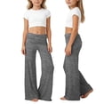 thumbnail image 1 of Pantalones de Cintura Alta de Pierna Ancha para Mujeres Pantalones de Yoga Plegables de Cintura Elástica Pantalones de Pierna Ancha Casuales Y Cómodos para Niños, 1 of 5