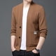 thumbnail image 3 of Chaquetas tipo suéter de punto de lana para hombre, abrigo tipo suéter de alta calidad, 3 of 5