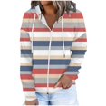 thumbnail image 2 of Fermeture à Glissière Chandail à Capuche pour Femmes 50 % de Réduction en Liquidation Blouse Imprimée Mode Manches Longues Hauts Chandail en Molleton Poches à Capuche, 2 of 7