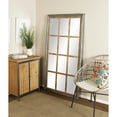 thumbnail image 2 of DecMode 35" x 67" Brown Window Pane Inspired Wall Mirror, 2 of 8