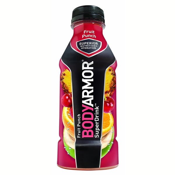 Body Armor Fruit Punch Sports Drink 16 oz Plastic Bottles - Pack of 12 ...