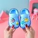 thumbnail image 1 of 1 par de pantuflas de dibujos animados para niños, chanclas para niños pequeños con agujeros, zapatos para casa de playa, azul cielo, tamaño 21 (longitud interna: 13,5 cm) TUNC Sencillez, 1 of 5