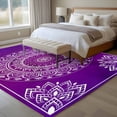thumbnail image 4 of 5'x8' Area Rugs, Purple Boho Indoor Outdoor Area Rug for Living Room Bedroom, Vintage Ethnic Abstract Geometric Aesthetic Washable Bathroom Rugs Kitchen Floor Carpet Mats Home Decor Aesthetic, 4 of 8