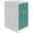 White and Teal, variant on UrbanPro 18" 2-Drawer Modern Metal File Cabinet in Arctic Silver