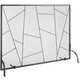thumbnail image 3 of Choco Moon Rustic Iron Mesh Fire Screen, 35.6"L x 28.4"H, Easy Assembly, Standalone Safety Grate, Contemporary Decor for Living Room, Home Accents, 3 of 10