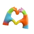 thumbnail image 2 of Estatua de gesto de mano con forma de corazón, escultura de resina, adorno de de amor, figura coleccionable, adecuada para el hogar, sala de esta, 2 of 9