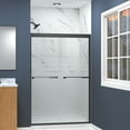 thumbnail image 3 of Transolid FBPT487008F-J-MB 70" High X 47" Wide Bypass Frameless Shower Door - Black, 3 of 5