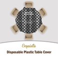 thumbnail image 3 of Exquisite 12 Premium Checkered Plastic 84" Round Party Tablecloths Waterproof Design, 3 of 7