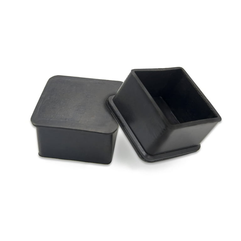 Flyshop Square Anti slip Heavy Duty Rubber Leg Tips Furniture Chair Leg Caps Floor Protectors 50mm x 50mm 2