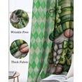 thumbnail image 3 of St.Patrick's Day Gnomes Kitchen Curtains Green Shamrock Retro Geometric Stripes Cafe Short Curtains for Bathroom Blackout Window Curtain Small Window Treatment Drapes for Bedroom 27.5"x39"x2, 3 of 9