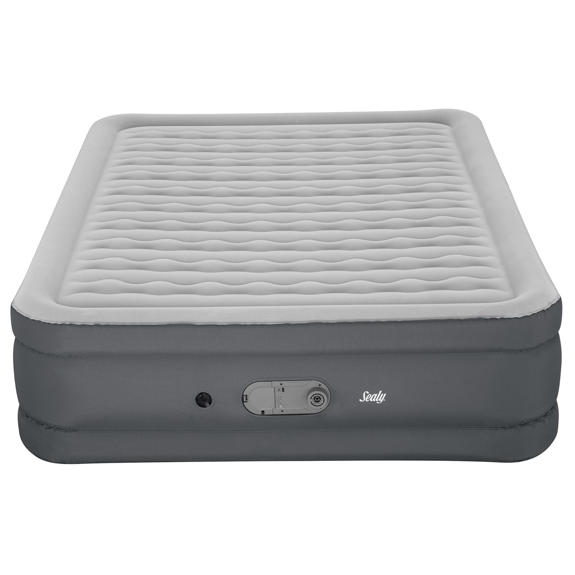 Sealy: AlwayzAire Tough Guard 18" Airbed - Queen - Built-In Dual Pump, Inflatable Matress, Wave Beam Construction, Antimicrobial Treatment, USB Charge
