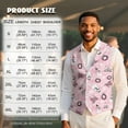 thumbnail image 7 of Yuyamidu Snowman Men's Casual Business Vests Lightweight Waistcoat with Adjustable Back Strap Wreaths Slim Fit Suit Vest for Men Size 4XL, Pink Christmas, 7 of 7