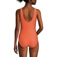 thumbnail image 2 of Lands' End Women's Chlorine Resistant Texture High Leg Soft Cup Tugless Sporty One Piece Swimsuit, 2 of 3