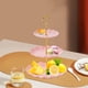 thumbnail image 1 of Soporte de pastel Macarena Plato de pastel con patas de mesa 3 niveles para postres Rosa, 1 of 8