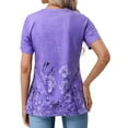 thumbnail image 6 of UVN Blouses for Women Summer Pleated Shirts Dressy Casual Short Sleeve Tunic Tops, 6 of 7