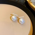 thumbnail image 6 of Grandest Birch 1 Pair Ear Studs  Elegant Nonallergic High Gloss Faux Pearl Women Earrings Jewelry Accessories, 6 of 8