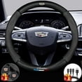 Custom Steering Wheel Cover, Napa Leather And Carbon Fiber Car Steering