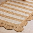 thumbnail image 3 of Vira Stripe Rectangular Braided Jute Carpet with Scalloped Edges - 10'x14', 3 of 3