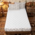 thumbnail image 4 of Erosebridal Doodle Western Cowboy Print Zipper Twin Comforter Sets with Fitted Sheet and 2 Pillowcases,Cactus Bull Skull Boot Accent Zipper Bedding Set,Black Cream,4-Piece,Reversible, 4 of 6