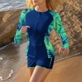 thumbnail image 5 of WMTBSRSW Women's 3 Piece Rash Guard UV Sun Protection Long Sleeve Swimsuits Built-in Bra Zip Up Swim Shirts with Boyshorts Modest 2025 Summer Beach Vacation Outfits, 5 of 5