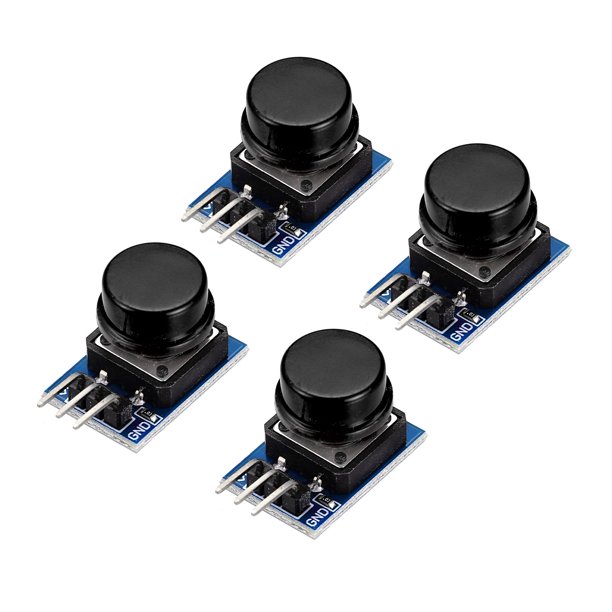 Táctil Interruptor Ruptura Tablero Botón Tecla Módulo 3P 3.3-5V Negro para Único-Chip Microordenador 4uds Unique Bargains relés electromecánicos