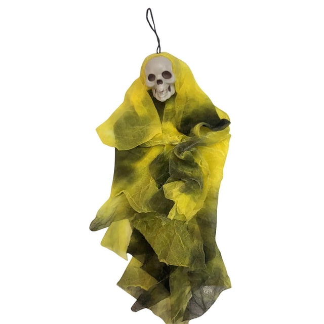 Fiudx Adorno de Calavera de Halloween, Aterrador Cadáver Colgante, Diseño de Calavera Ensangrentada, Decoración de Broma Única, Ideal para Fiestas En Casas Embrujadas, Diversión Navideña, Tamaño 33 X