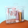thumbnail image 4 of Juego de 11 botellas de viaje con bolsa de almacenamiento, tamaño de viaje, envases vacíos para crema líquida, loción, botella rociadora, tubos exprimibles, 4 of 4