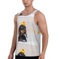 thumbnail image 2 of Gaeub Dachshund Sitting in Bathtub Men's Athletic Tank Top, Workout Sleeveless Shirts, Running Tank Tops for Gym, Running, Training - X-Large, 2 of 9