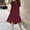 Wine, variant on Blmnix Dress Women Beach Dress Vacation Dress Fit & Flare Dresses Crew Neck Short Sleeve Midi Dresses Yellow Dresses for Women Casual,M