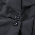 thumbnail image 6 of Long Trench Pea Coat for Women Wool Winter Trench Coat Goth Lapel Peacoat Color: Black Size: XXXL, 6 of 8