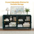 thumbnail image 2 of May in Color Sideboard Buffet, 58" Modern Buffet Cabinet with 4 Doors and Adjustable Shelves, for Entryway, Dining Room, Living Room, Bedroom, Turquoise, 2 of 6