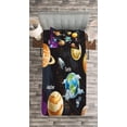 thumbnail image 3 of Ambesonne Milky Way Quilted Bedspread Set 2 Pcs, Solar System Planet, Twin Size, Multicolor, 3 of 3
