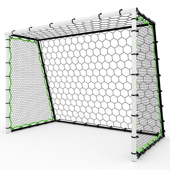 Shininglove 7x5 ft Dual-Function Soccer Rebounder & Goal – Ultra-Responsive Training Net, Adjustable Angles, Heavy-Duty Steel Frame, Tool-Free Setup for All Ages (Indoor/Outdoor)