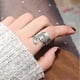 thumbnail image 4 of 925 Sterling Silver and Brass Leaf Adjustable Ring for Women, Cool Plain Simple Open Wrap Feather Ring Size 7-10, 4 of 4
