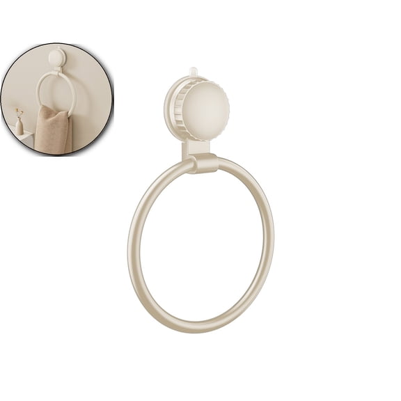 VQPeo Aluminum Alloy Suction Cup Towel Rack, Drill-Free Bathroom Wall Mount, No-Hole Sink Side Towel Hanger for Homes & Modern Bathrooms