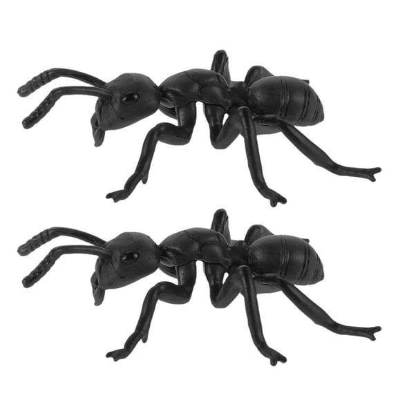 TABLZONE Realistic Black Plastic Ants Figurines for Outdoor Garden Decor, Prank and Joke Props, Large Size Set