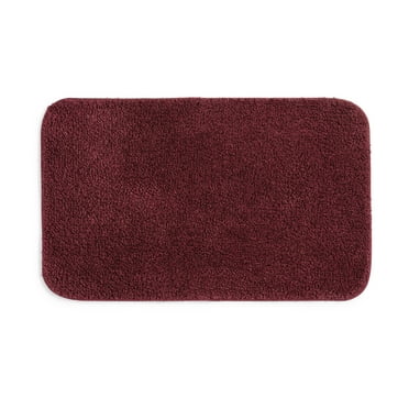 Mainstays Basic Polyester Bath Rug, Red, 20" x 32"