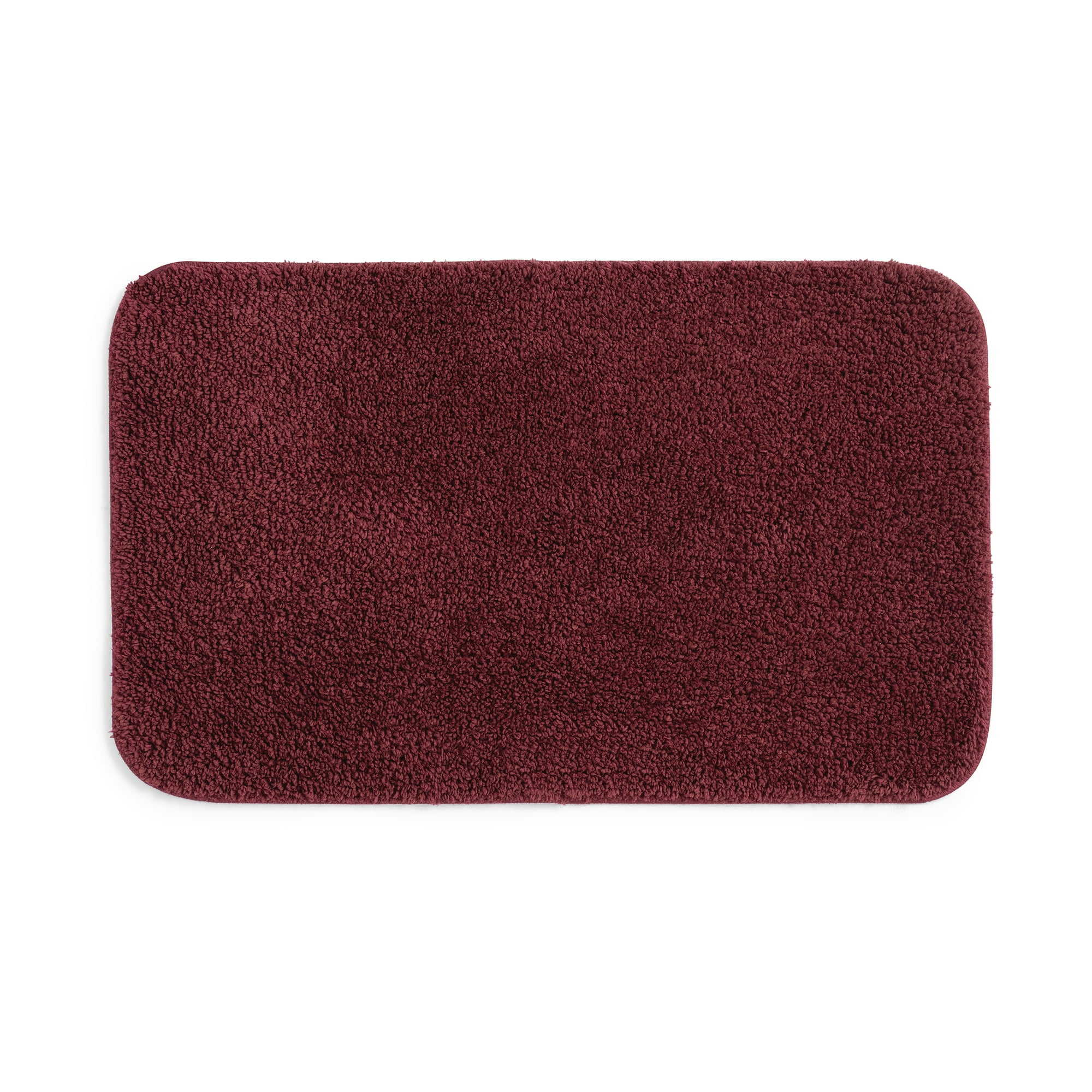 Mainstays Basic Polyester Bath Rug, Red, 20 in x 32 in