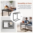thumbnail image 3 of C Shaped End Table 2 PCS,C-Table for sofa,Side Table for Bedroom, Living Room, Home Office,Gray, 3 of 11