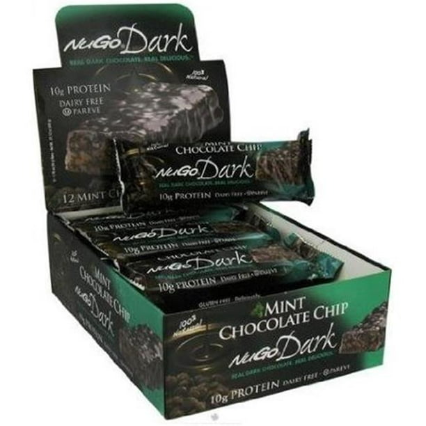 Nugo Nutrition 0474593 Dark Mint Chocolate Chip Bar, 1. 76 oz Case of