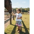 thumbnail image 3 of BemeyourBBs 2Pcs Toddler Baby Girls Cowgirl Outfits Western Baby Girl Summer Clothes Puff Short Sleeve Cow Bow Strawberry Embroidery T Shirt Tops and Ruffle Shorts Set, 3 of 8