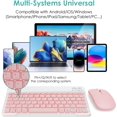 7 Colors Backlit Universal Bluetooth Keyboard and Mouse, UltraSlim