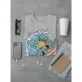 thumbnail image 3 of Cool Surfer Crocodile T-Shirt Men -Smartprints Designs, Male x-Large, 3 of 4