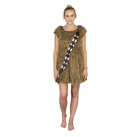 Star Wars I Am Furry Chewbacca Chewie Juniors Brown Skater Dress