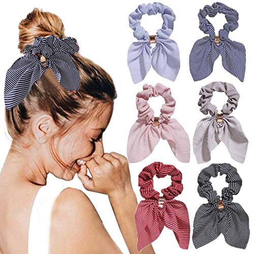 Bright Neon Hair Scrunchies Hair Bands for Women Bow Knot Bunny Ear Elastic Ties Bright Neon Hair Scrunchies Hair Bands for Women Bow Knot Bunny Ear Elastic Ties