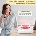 thumbnail image 2 of Coffee Cup Warmer for Desk, Electric Heated Mug Cup Warmer, Auto Shut Off, Office Desk Home Kitchen White EU Plug, 2 of 5