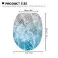 thumbnail image 5 of ZIATUBLE Ocean Wave Toilet Lid Seat Cover Easy to Install Toilet Lid Cover with Elastic Band Stretchable Toilet Lid Covers for Bathroom Decoraction Soft Flannel Toilet Lid Cover, 5 of 6