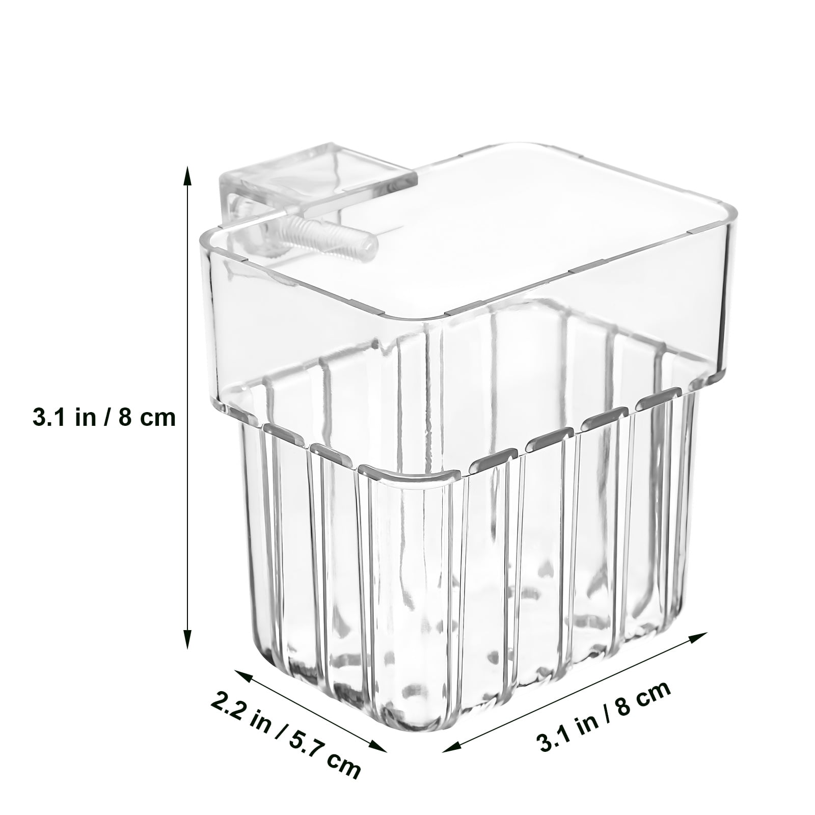 Siliaire 4Pcs Transparent Acrylic Aquarium Decor Cup Planter For Fish Tank Accessories 8.00X8.00X5.70Cm