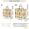 thumbnail image 2 of FORMRS Womens Corduroy Tote Bag Crossbody Shoulder Handbag with Pocket, Sunshine Pineapples, 2 of 7