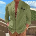 thumbnail image 2 of Mens Tops Graphic Blouses for Mens Long Sleeve Collared Neck Faux Linen Casual Summer Fall Shirts Button Down 2026 Soft Comfy Clothing, 2 of 6